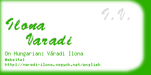 ilona varadi business card